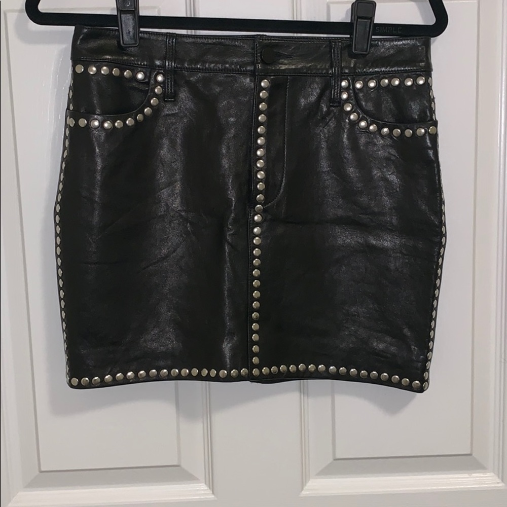 FRAME leather Studded moto mini